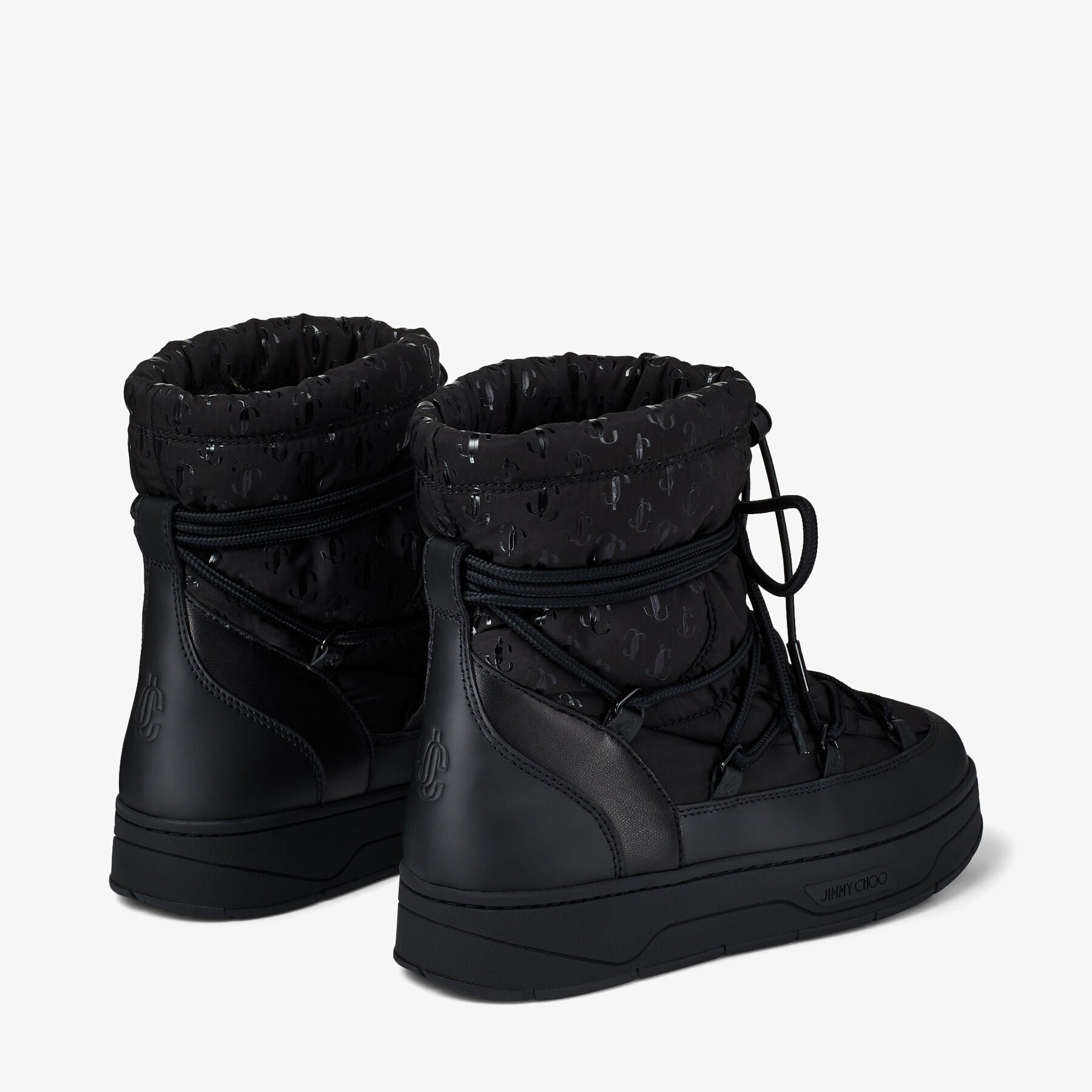Wanaka ski boots in nylon and leather - Black Intense