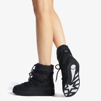 Wanaka ski boots in nylon and leather - Black Intense