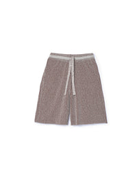 Short Warner à rayures - Chocolate