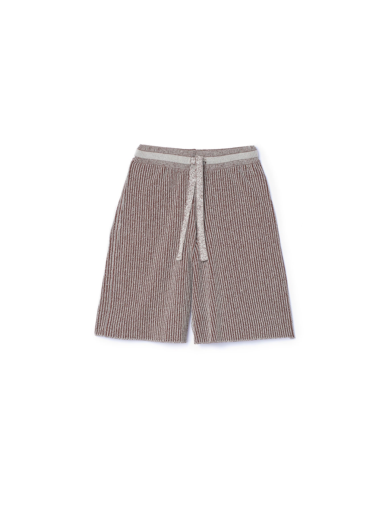 Short Warner à rayures - Chocolate