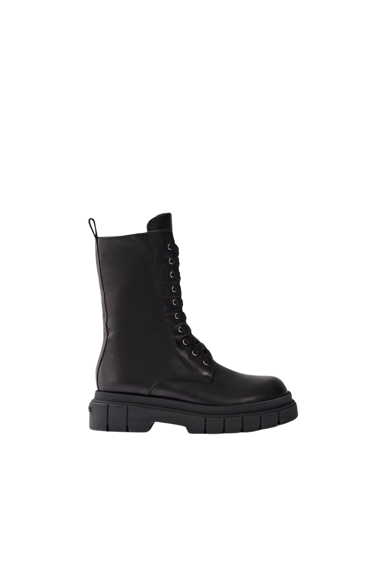 Bottines Warrior à lacets en cuir - Black