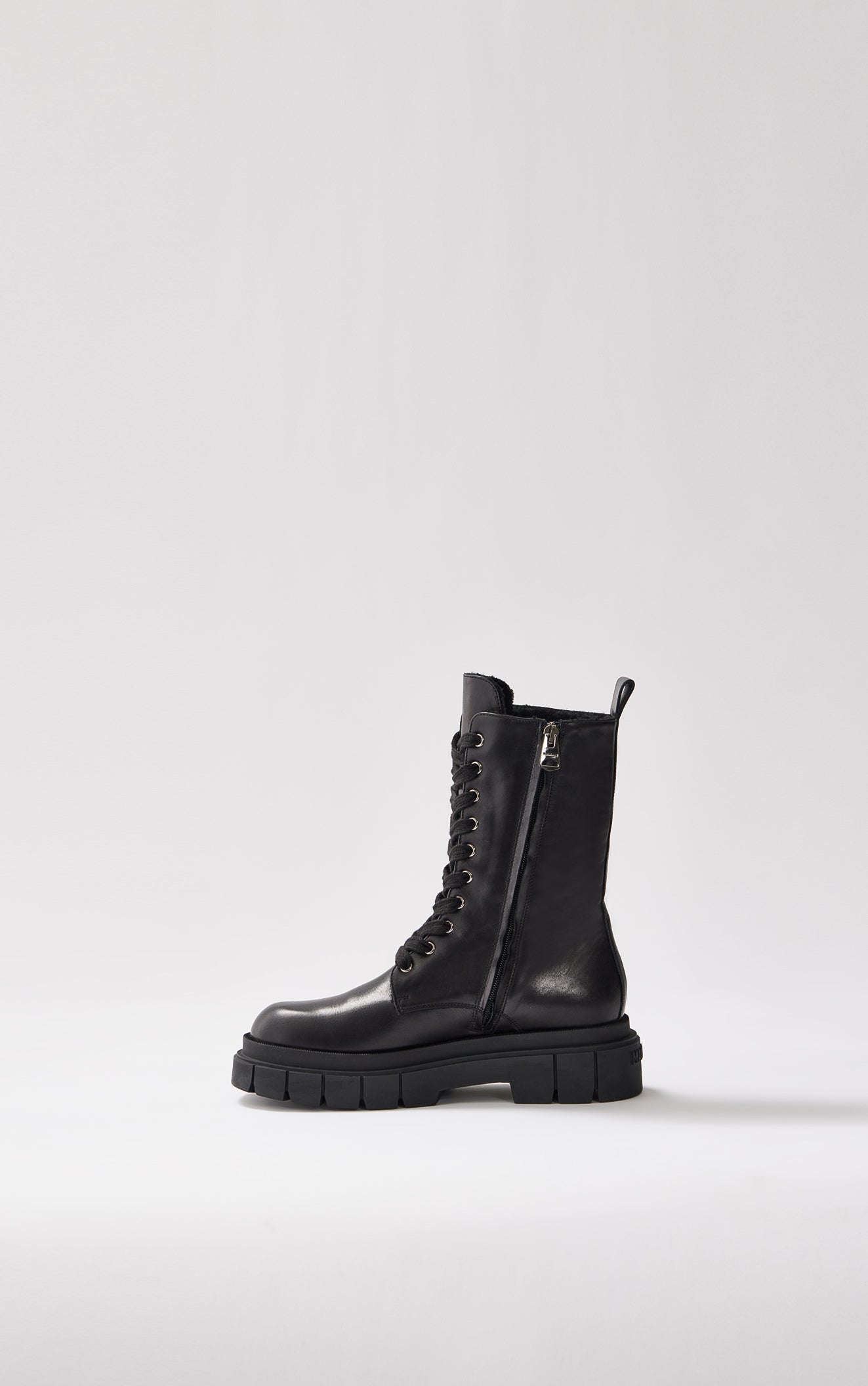 Bottines Warrior à lacets en cuir - Black