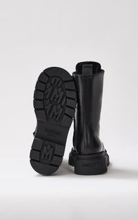 Bottines Warrior à lacets en cuir - Black