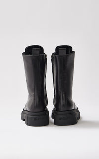 Bottines Warrior à lacets en cuir - Black