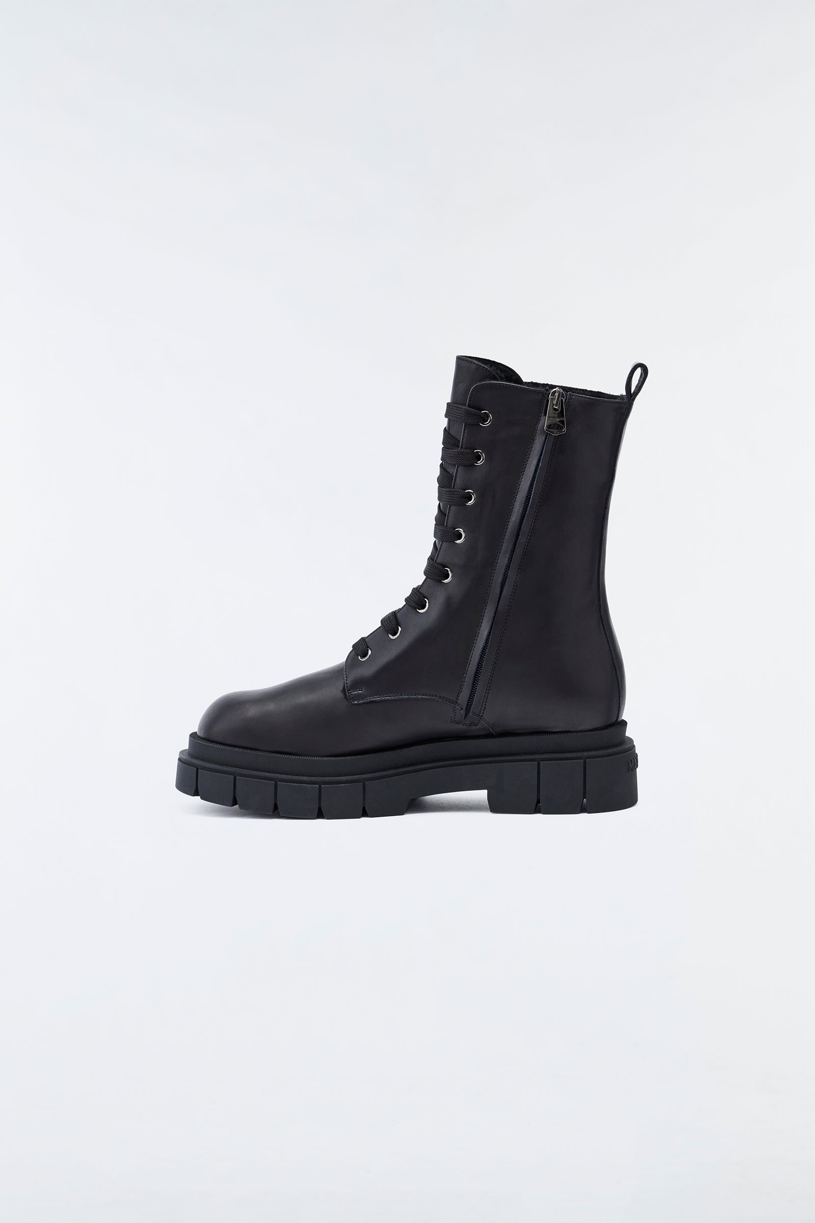Bottines Warrior à lacets en cuir - Black