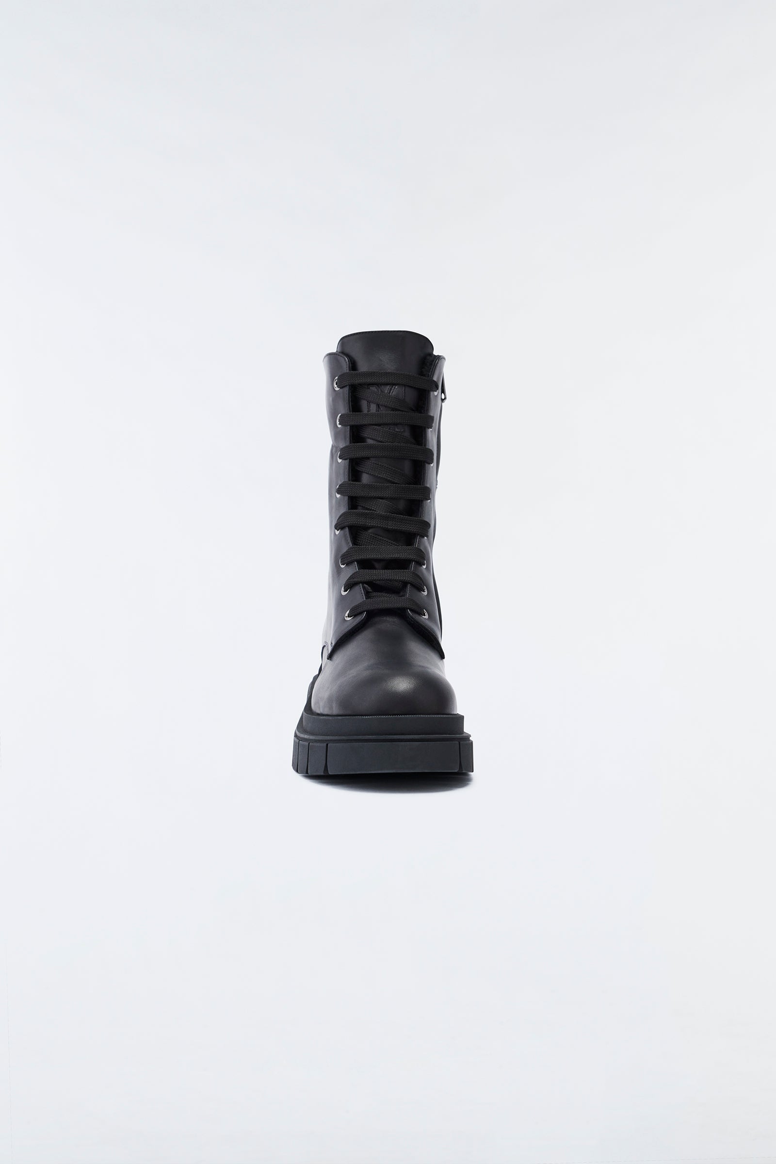 Bottines Warrior à lacets en cuir - Black