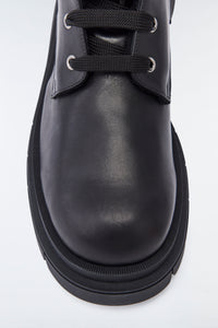 Bottines Warrior à lacets en cuir - Black