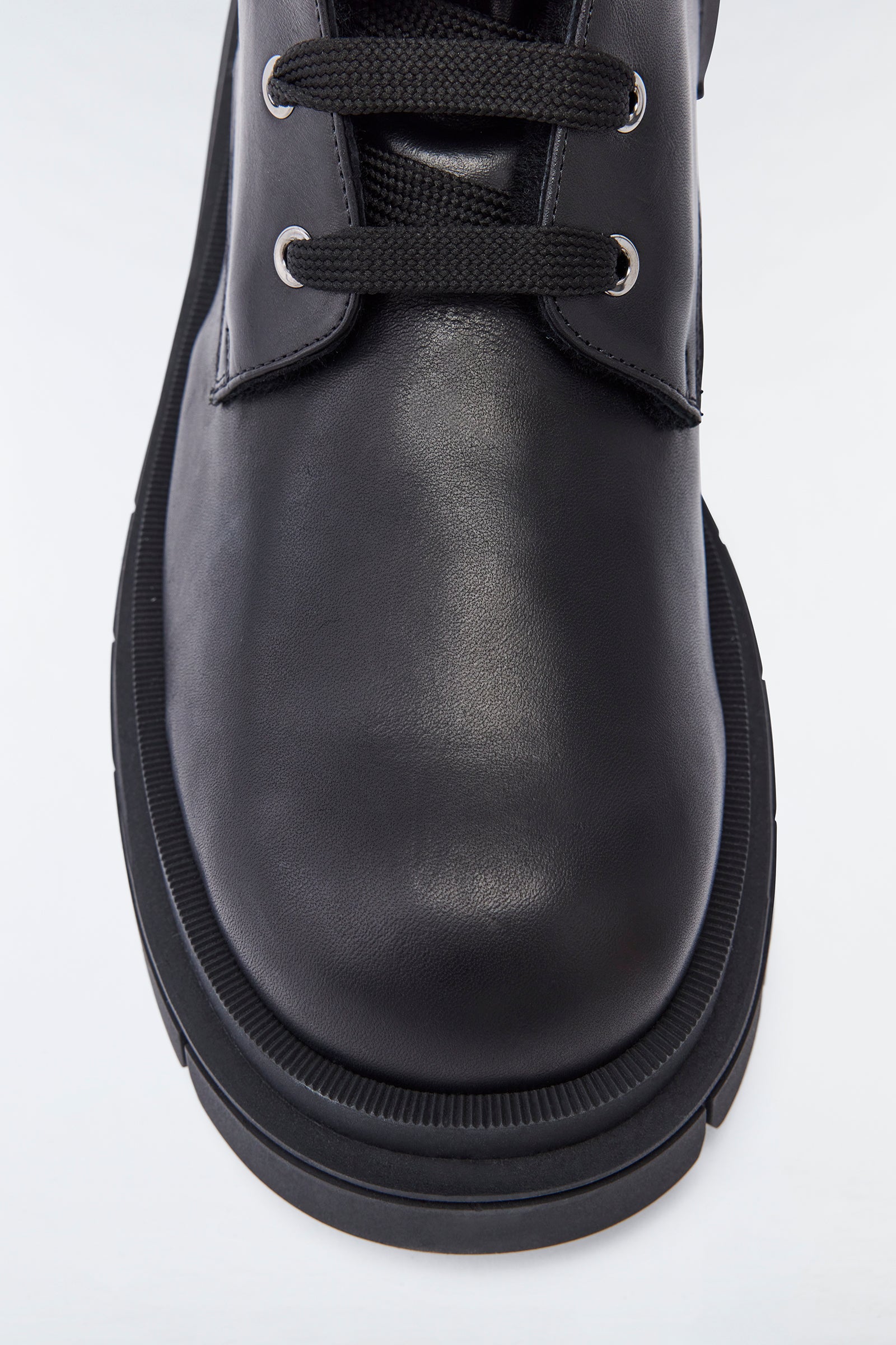 Bottines Warrior à lacets en cuir - Black