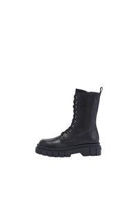 Bottines Warrior à lacets en cuir - Black
