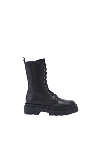 Bottines Warrior à lacets en cuir - Black