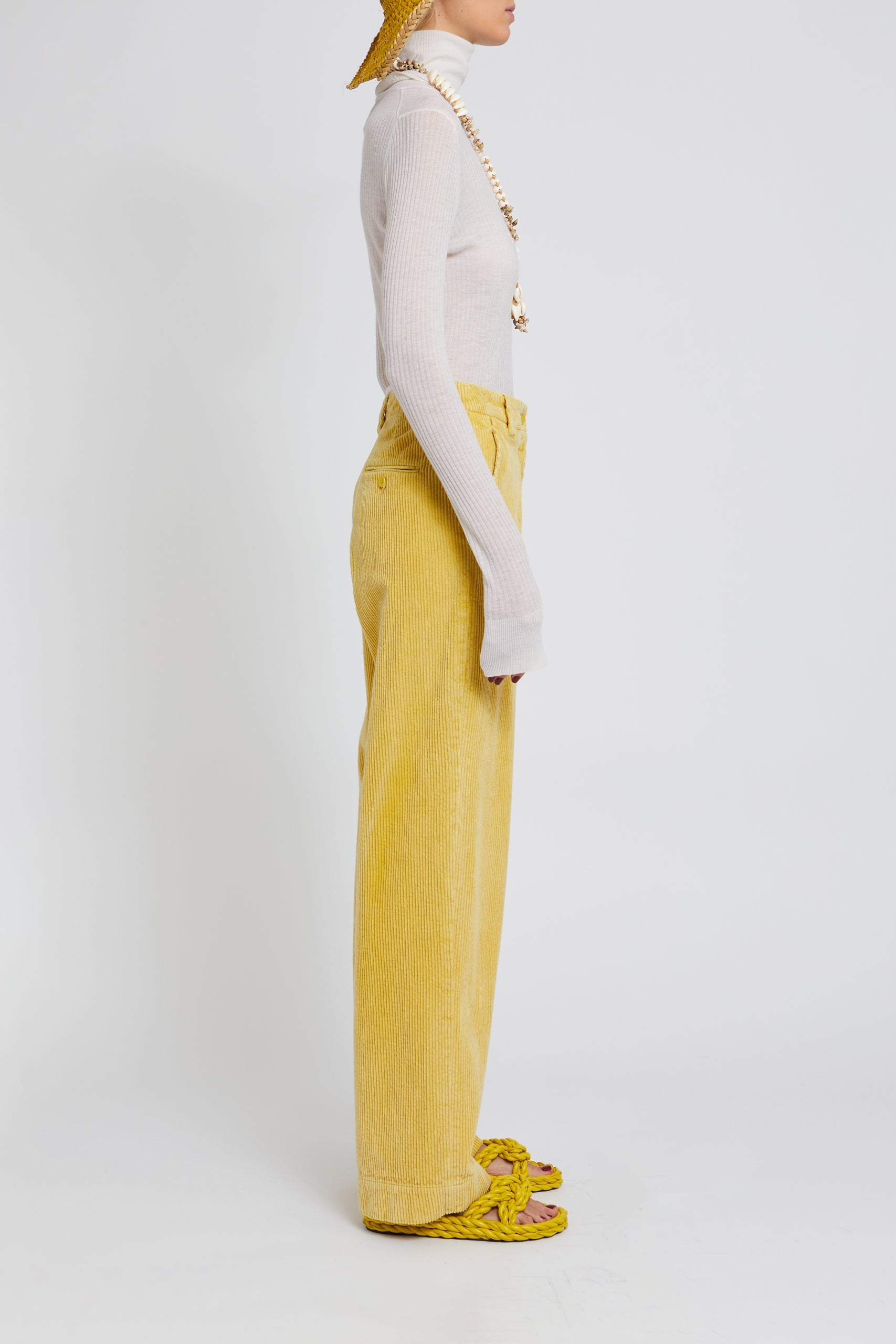 Pantalon Cloche coupe droite - Yellow