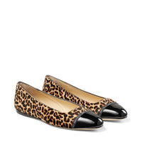 Watson ballerinas in leather - Black & Natural Mix