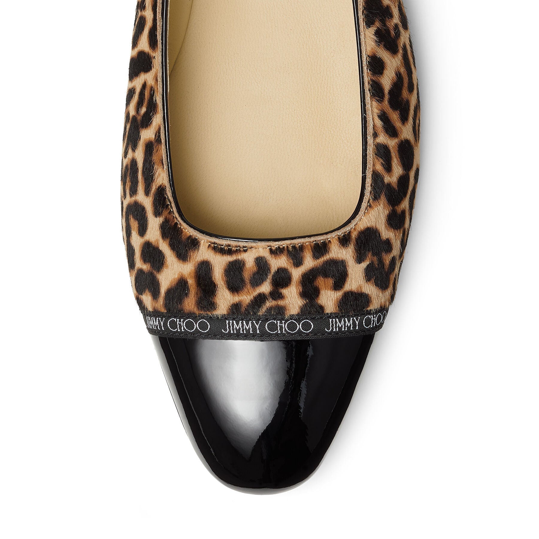 Watson ballerinas in leather - Black & Natural Mix