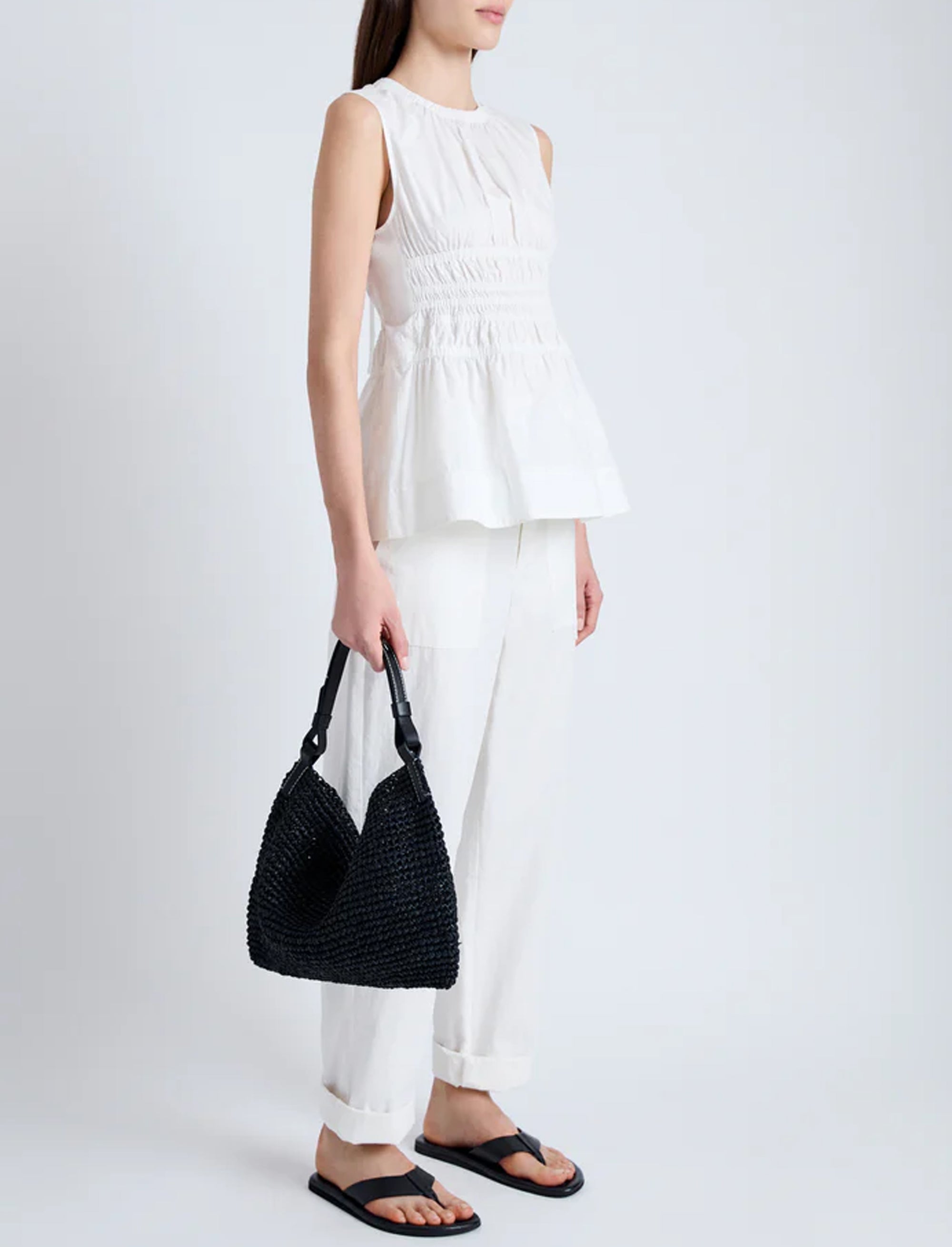 Sac Minetta en raphia - Midnight Blue