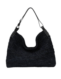 Sac Minetta en raphia - Midnight Blue
