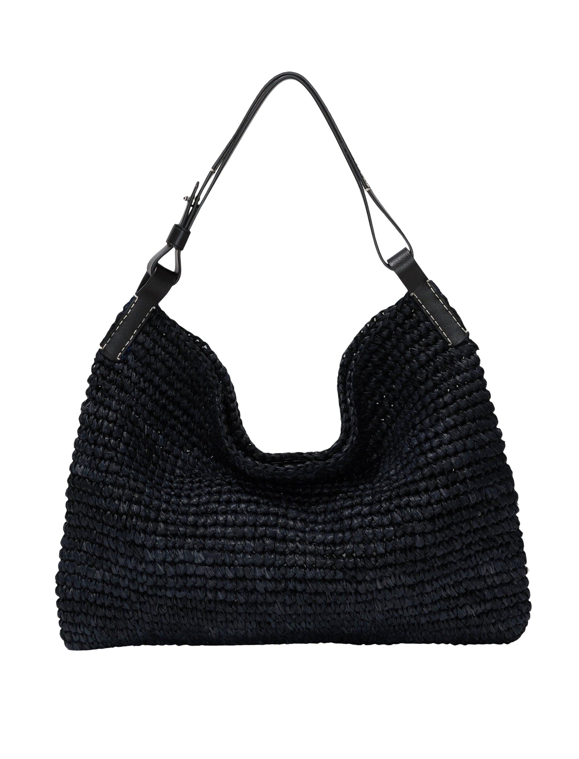 Sac Minetta en raphia - Midnight Blue