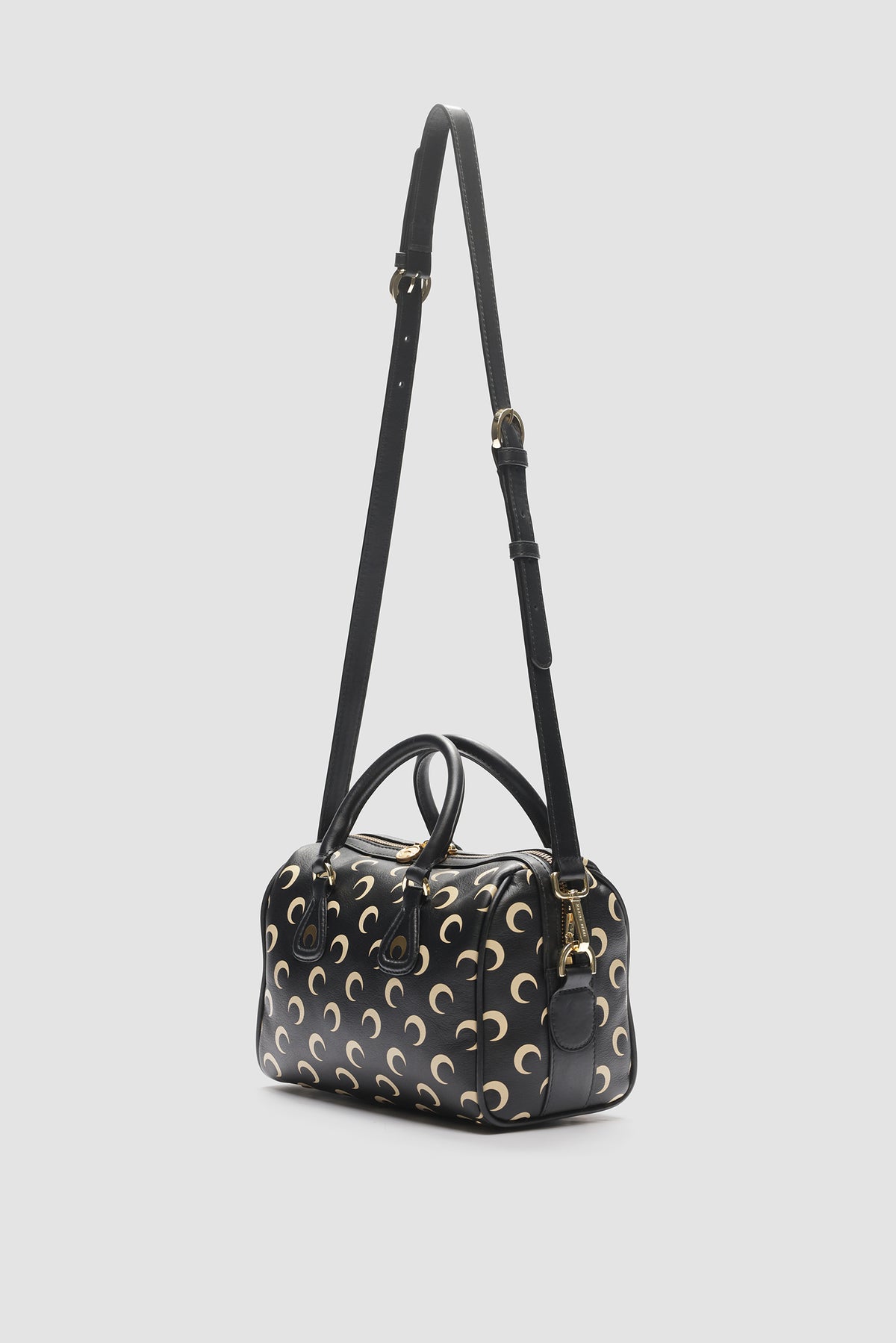 Moon Screenprint Leather Strike - Camel