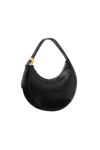 Sac Moon monogramme en cuir - Black