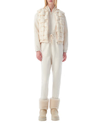 Sleeveless quilted jacket - Ivory