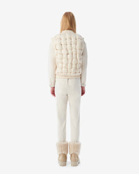 Sleeveless quilted jacket - Ivory