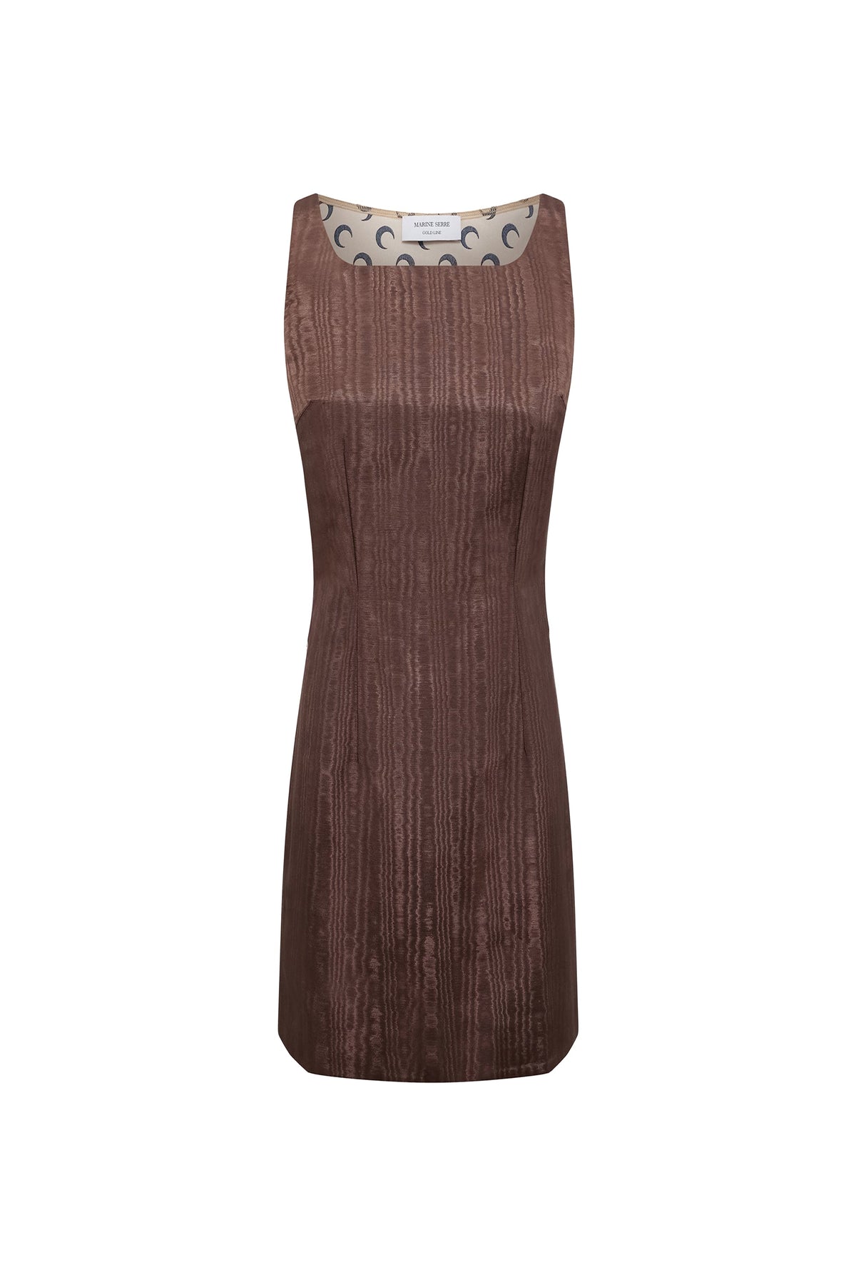 Robe courte moire Upcyclée - Brown