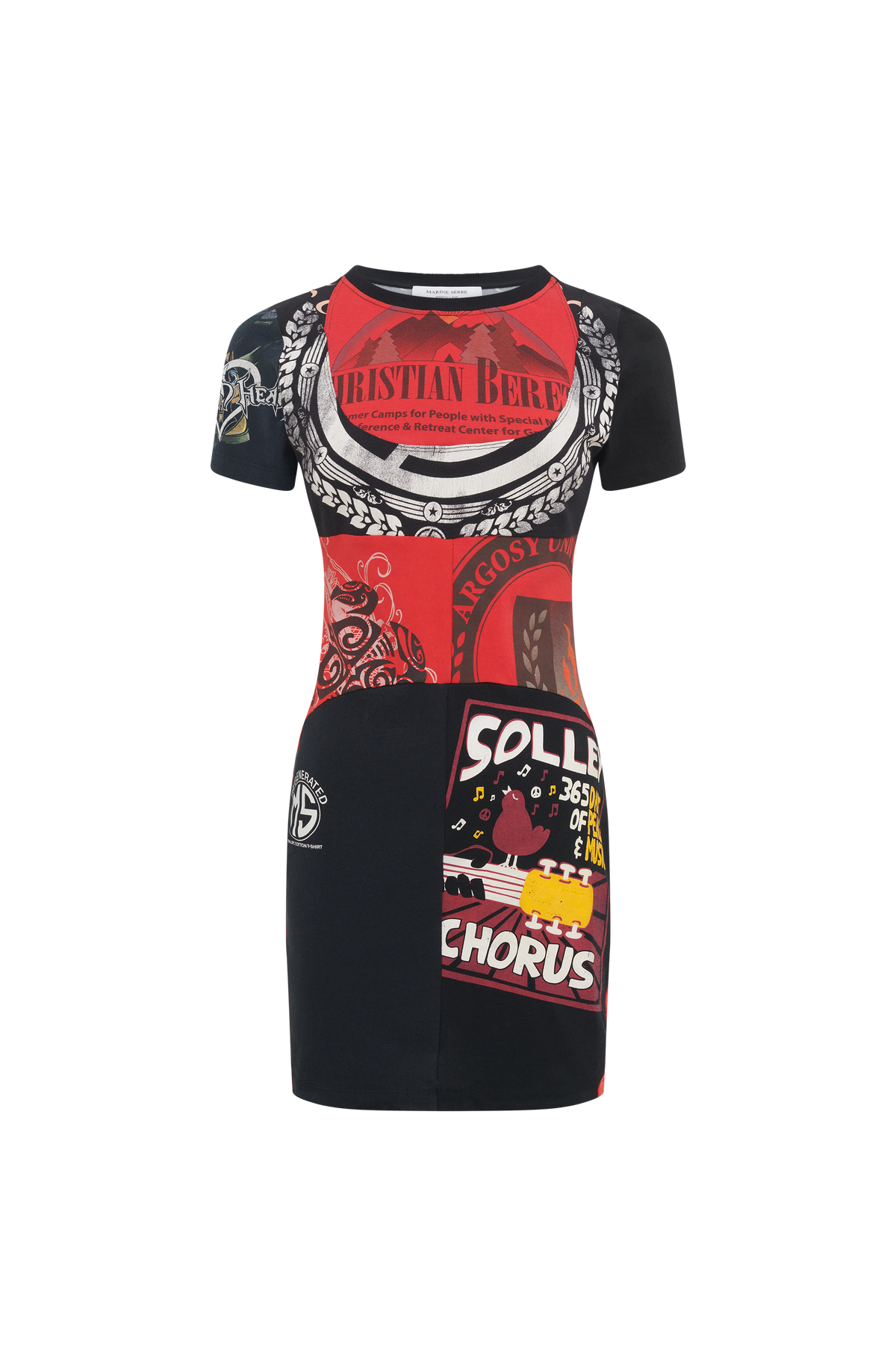 Robe courte graphique Upcyclée - Red