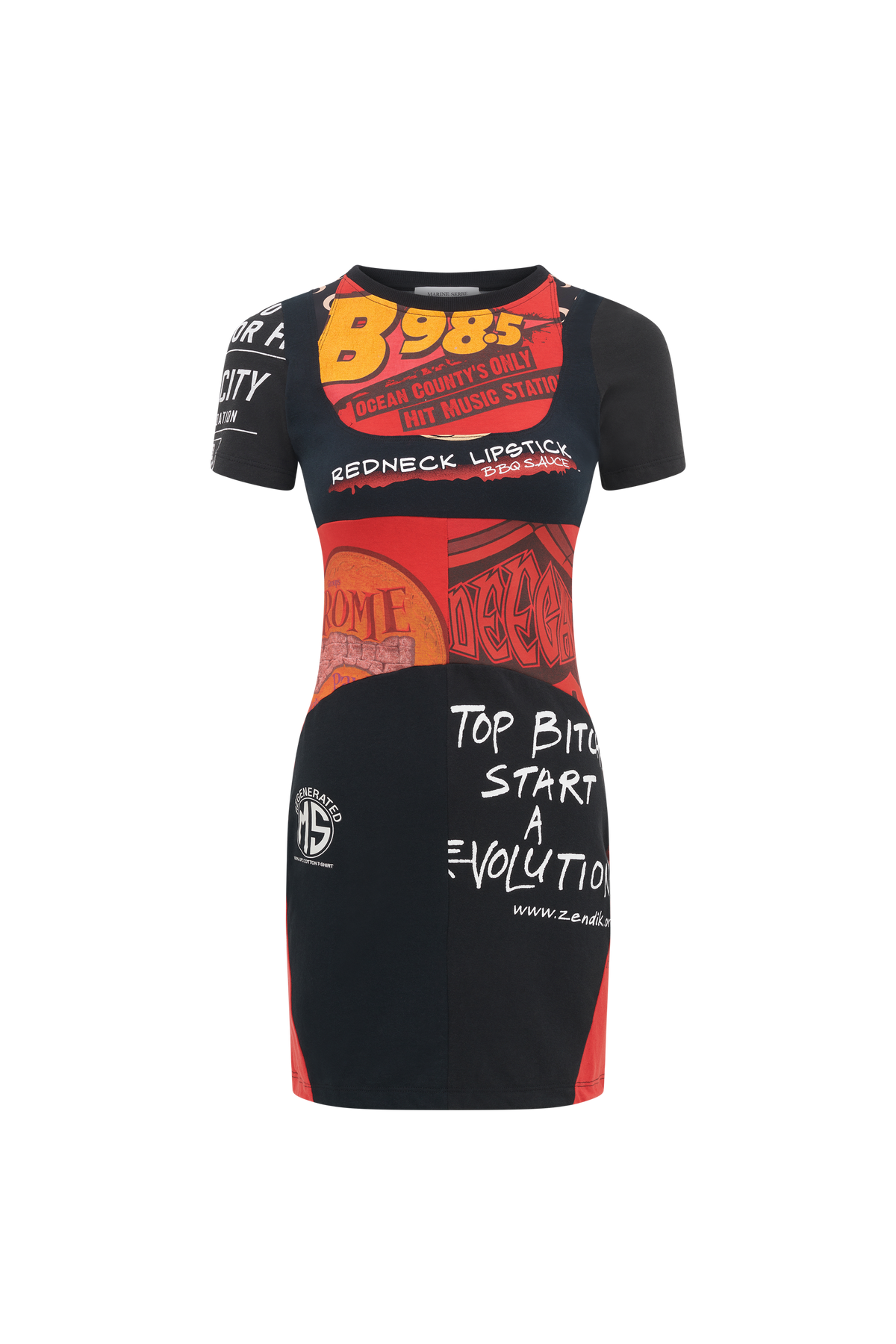 Robe courte graphique Upcyclée - Red