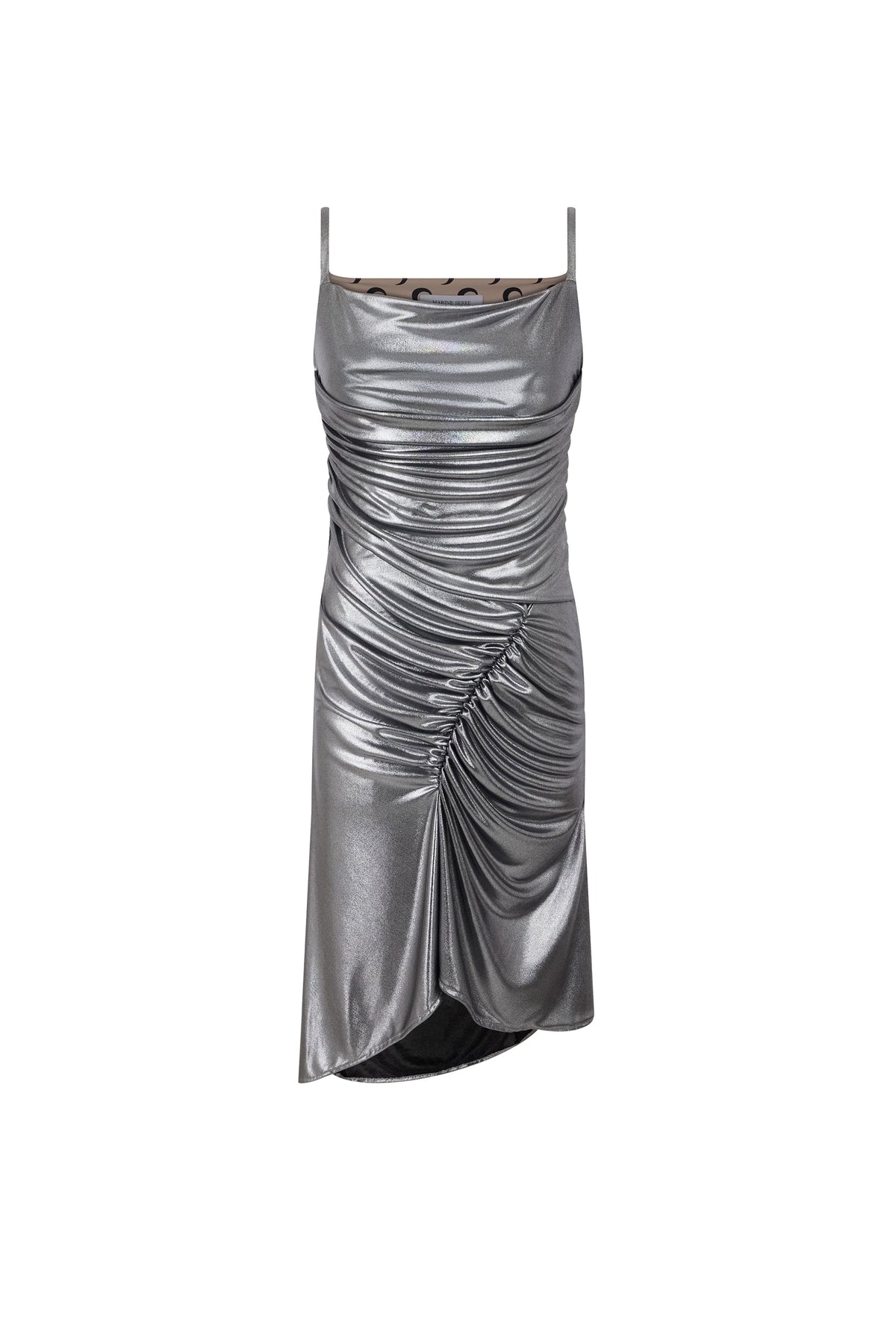 Robe plissée froissée en jersey - Silver