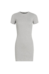Robe t-shirt en coton côtelé - Grey