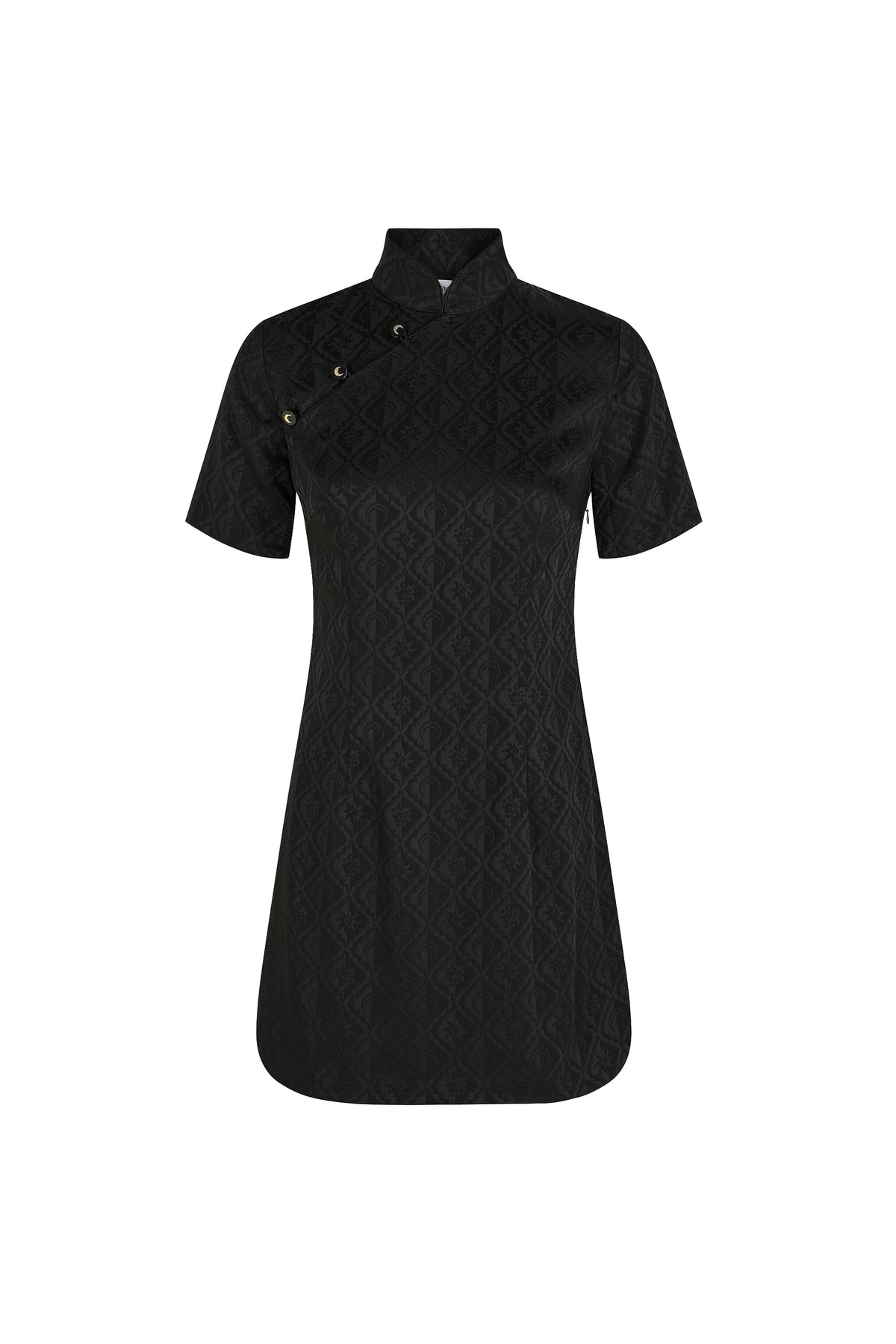 Robe courte en jacquard - Black