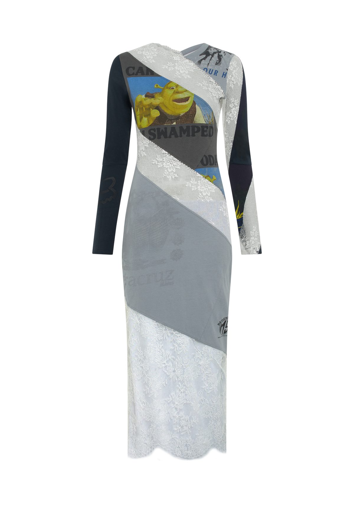 Robe t-shirt en dentelle Upcyclé - Night Owl