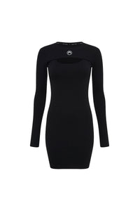Robe drapée en jersey - Black