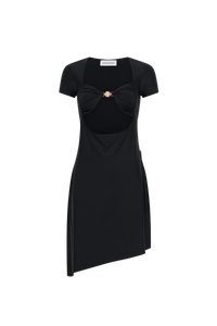Robe drapée en jersey - Black