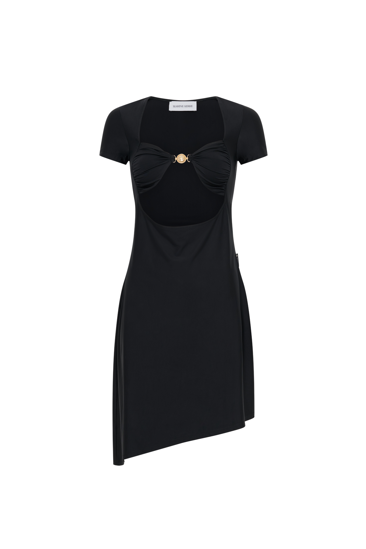 Robe drapée en jersey - Black