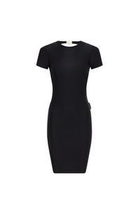 Robe drapée en jersey - Black