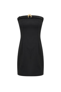 Robe ceinturée en laine - Black