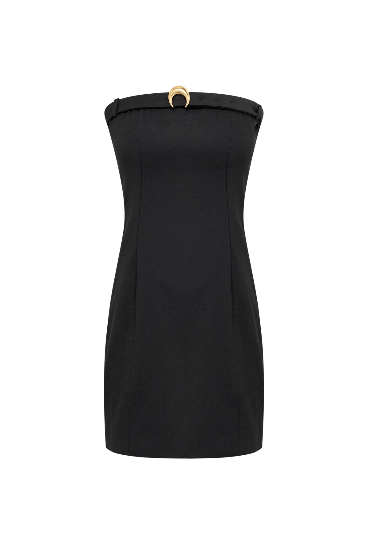 Robe ceinturée en laine - Black