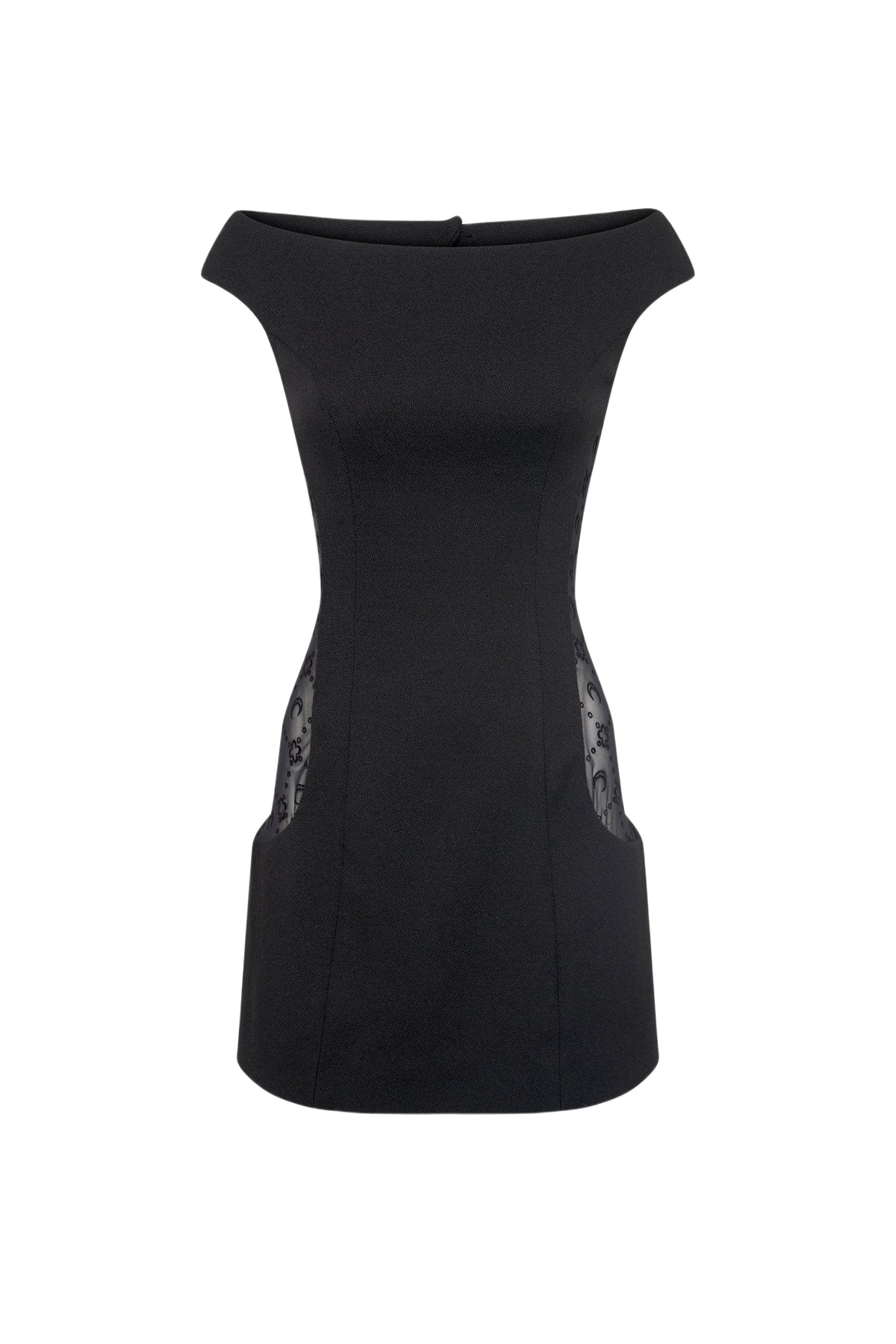 Robe courte en laine - Noir