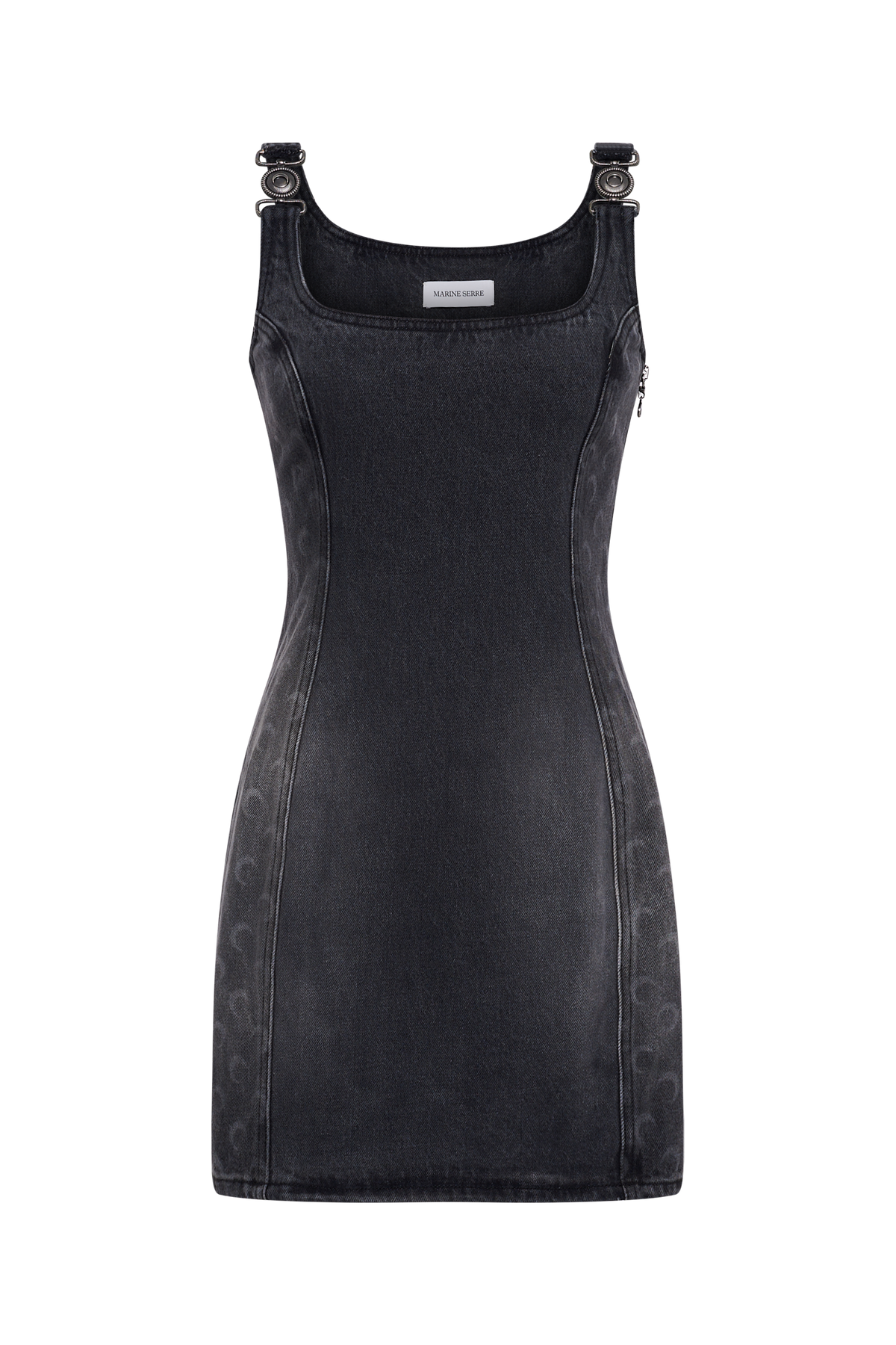 Moon Laser Grey Wash Denim Sleeveless Mi - Gris