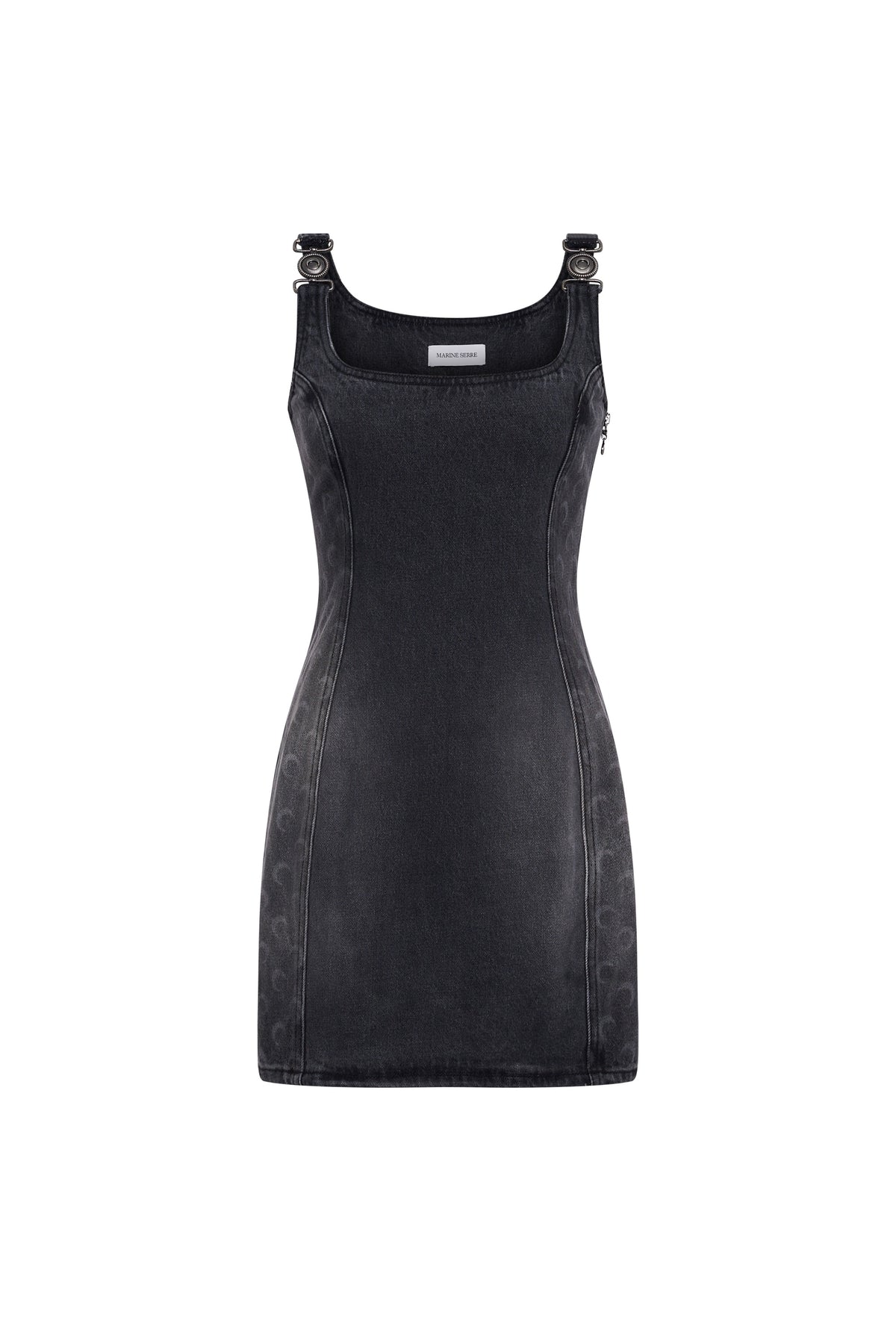 Moon Laser Grey Wash Denim Sleeveless Mi - Gris