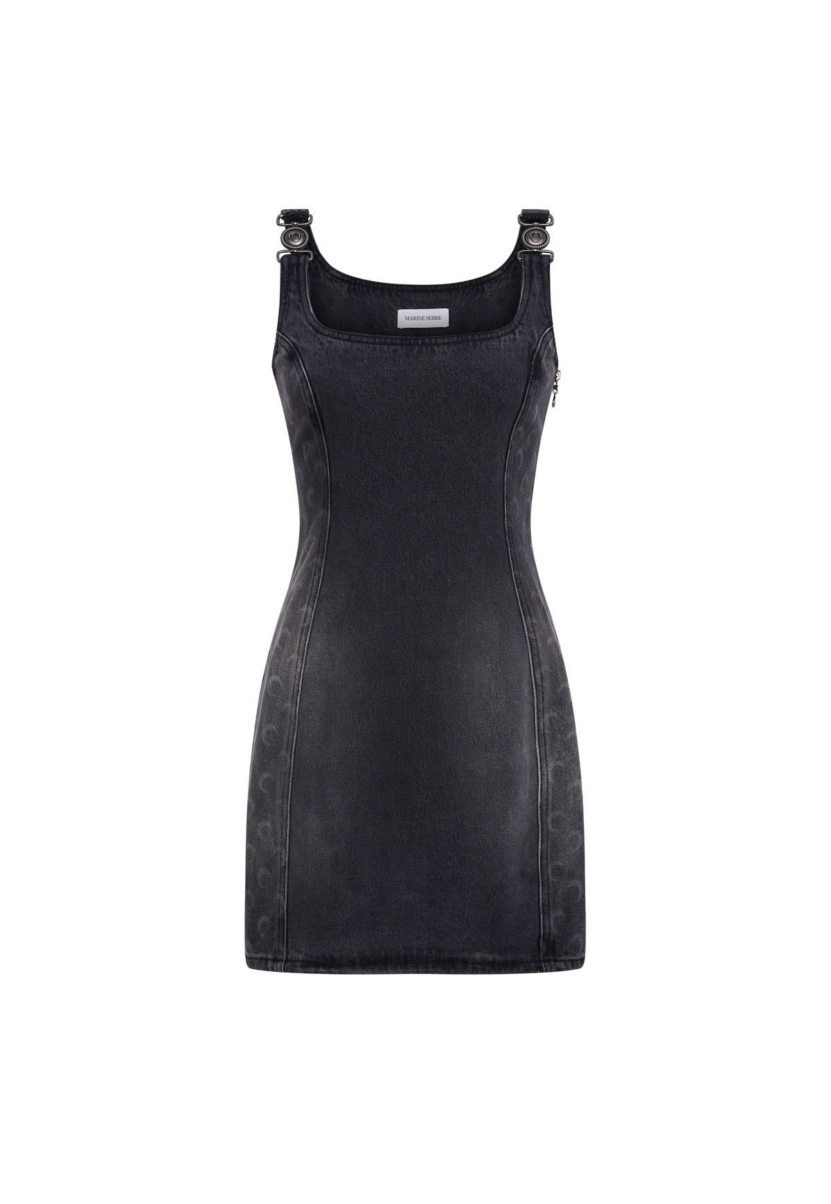 Moon Laser Grey Wash Denim Sleeveless Mi - Gris