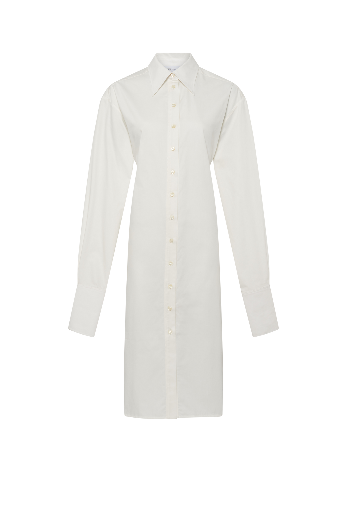Regenerated Cotton Percale Wrapped Midi - Blanc