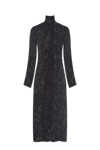 Regenerated Raso Silk Scarves Ls Long Dr - Noir