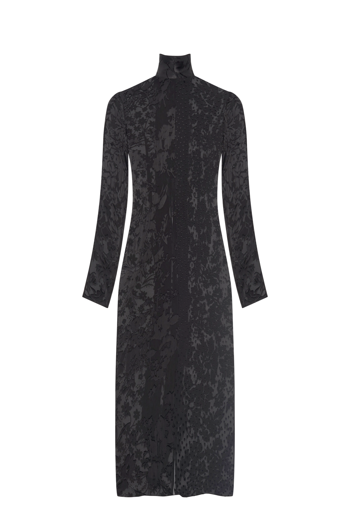 Regenerated Raso Silk Scarves Ls Long Dr - Noir