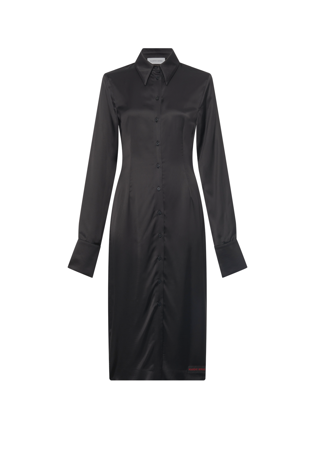 Draped Satin Wrapped Ss Long Dress - Noir