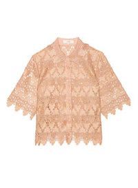 THE LACE BUTTON UP SHIRTBLUSH