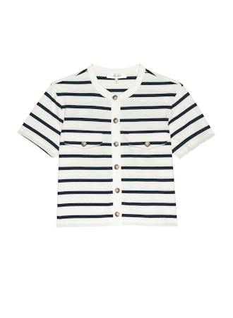 THE JERSEY STRIPED TOPCREAM MULTI