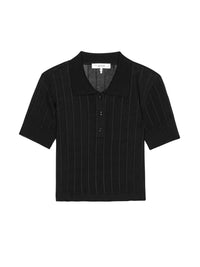 THE RIBBED POLOBLACK