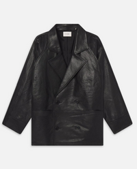 THE LEATHER OVERSIZED JACKETBLACK