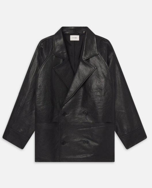 THE LEATHER OVERSIZED JACKETBLACK